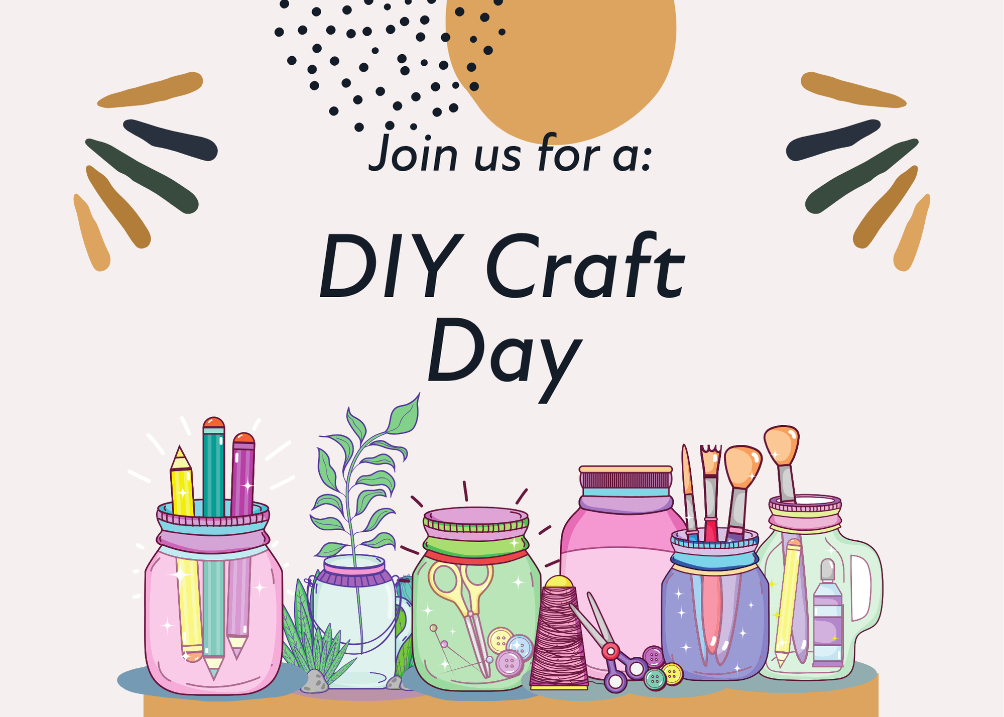 Colorful Pastel Illustrative Crafting Tools Technique Instagram Post (7 x 5 in)